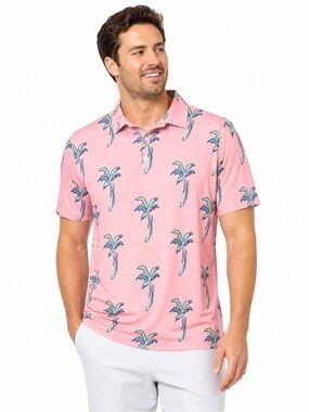 Chubbies Tropical Palm Tree Performance Golf Polo – Sz XXL